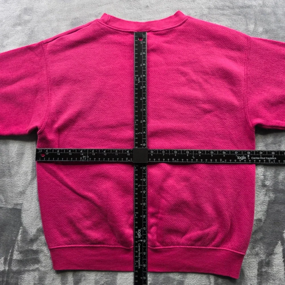 Vintage Disney Minnie Mouse Sweatshirt L Pink Girls Kids‎ Cotton Blend Graphic
